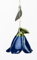 Ceramic Bell: Blue Flower