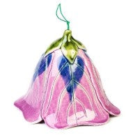 Ceramic Bell: Pink Flower Large