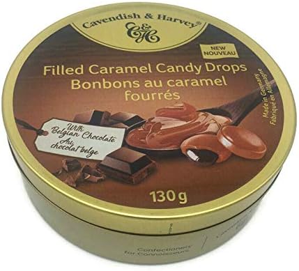CAVENDISH & HARVEY CARAMEL TIN - WITH BELGIAN CHOCOLATE FILLING