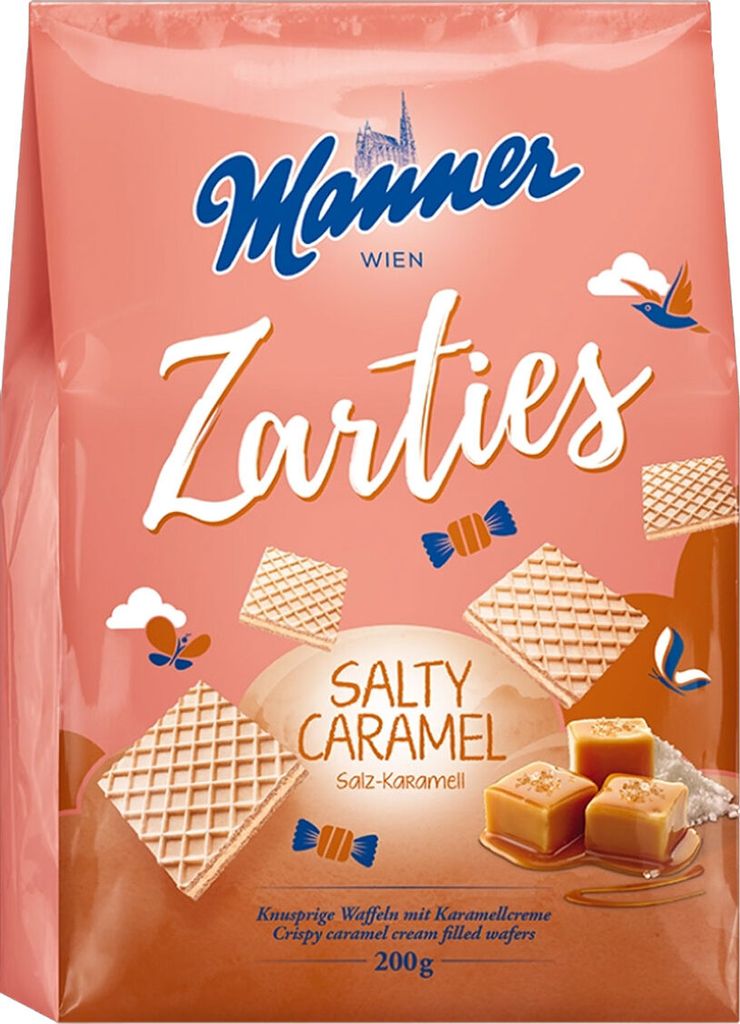 MANNER ZARTIES SALTY KARAMEL WAFERS