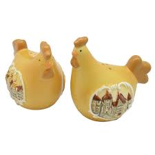 German Ceramic Chicken S&P Set
