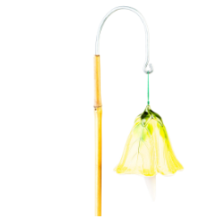 Ceramic Bell: Yellow Flower Large