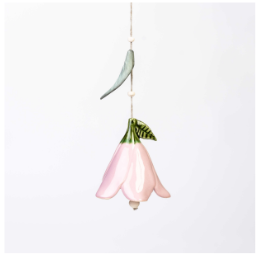 Ceramic Bell: Pink Flower