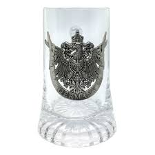 GLASS MUG: .5L EAGLE MEDALLION
