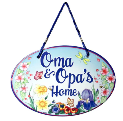 DOOR SIGN: OMA&OPA FLOWERS