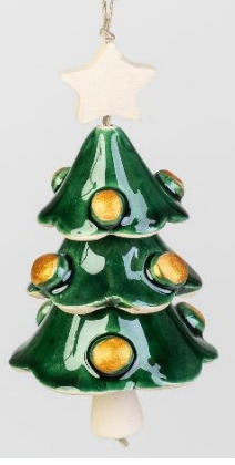 Ceramics Bell. Christmas tree.